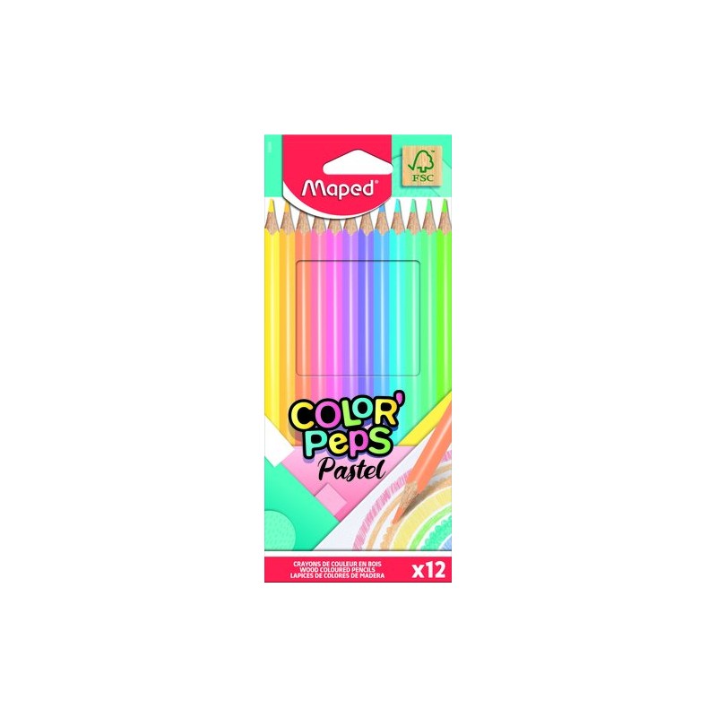 LAPICES COLOR MAPED PASTEL es-12