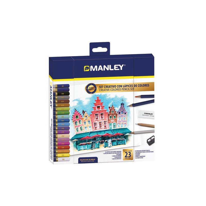 LAPICES COLOR MANLEY SET CREATIVO C-23
