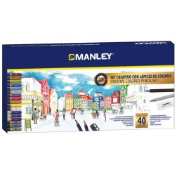 LAPICES COLOR MANLEY SET CREATIVO C-40