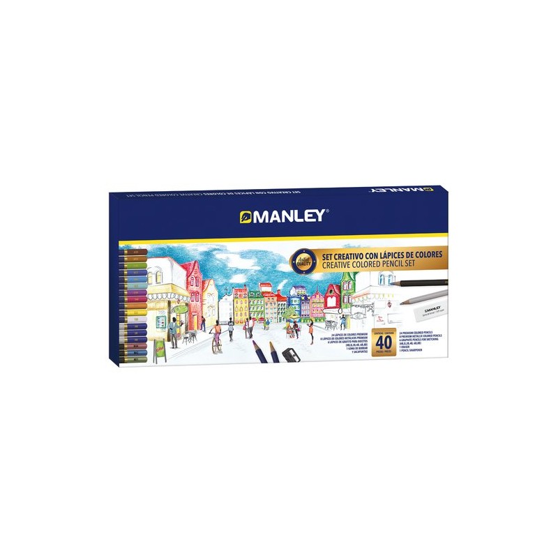 LAPICES COLOR MANLEY SET CREATIVO C-40