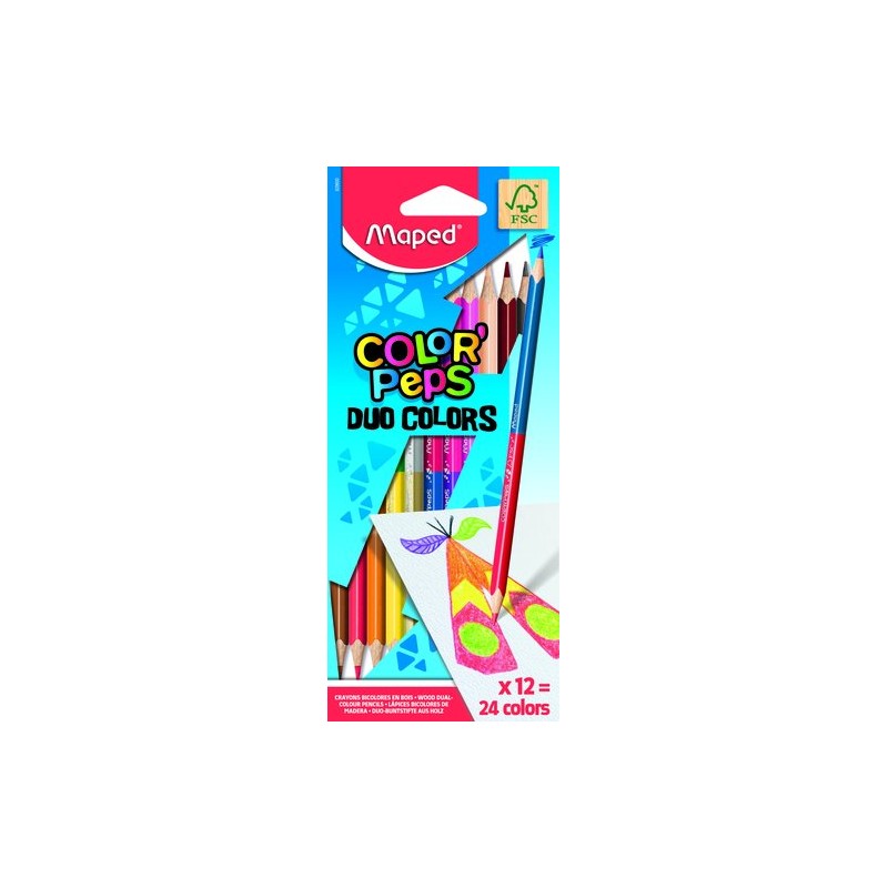 LAPICES COLOR MAPED COLOR"PEPS DUO es-12