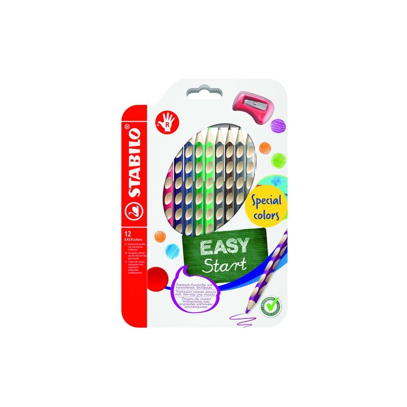 LAPICES COLOR STABILO EASY C- DIESTRO 12