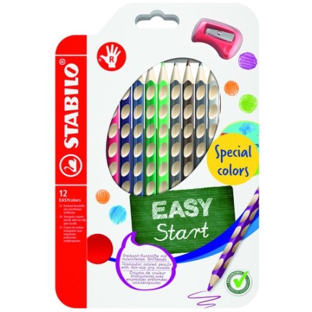 LAPICES COLOR STABILO EASY C- DIESTRO 12