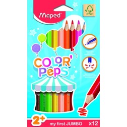LAPICES COLOR MAPED COLOR PEPS JUMBO 12