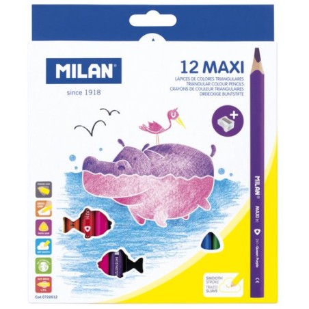 LAPICES COLOR MILAN MAXI TRIANGULAR 12