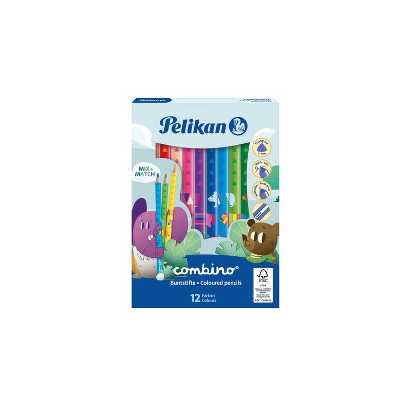 LAPICES COLOR PELIKAN TRIANGULAR est-12