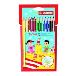 LAPICES COLOR STABILO TRIO est-PLAST-12