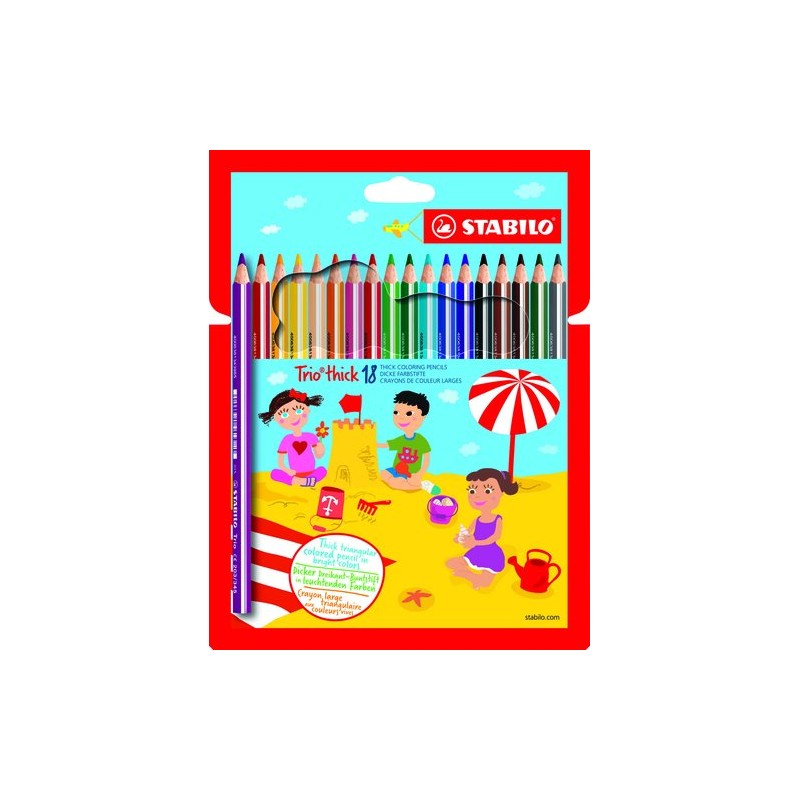 LAPICES COLOR STABILO TRIO est-PLAST-18