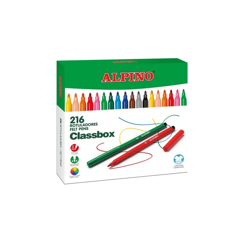 ROTULADOR ALPINO ECONOMY CAJA DE 216