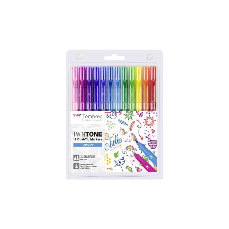 ROTULADOR TOMBOW TWINTONE ARCO IRIS E-12