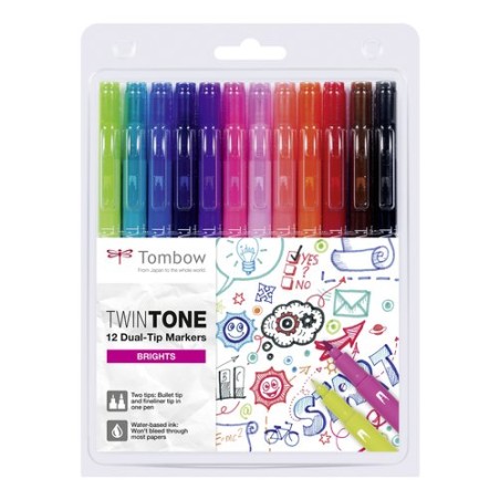 ROTULADOR TOMBOW TWINTONE BRILLANTE E-12