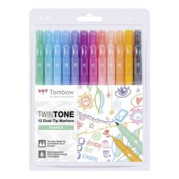 ROTULADOR TOMBOW TWINTONE PASTEL E-12
