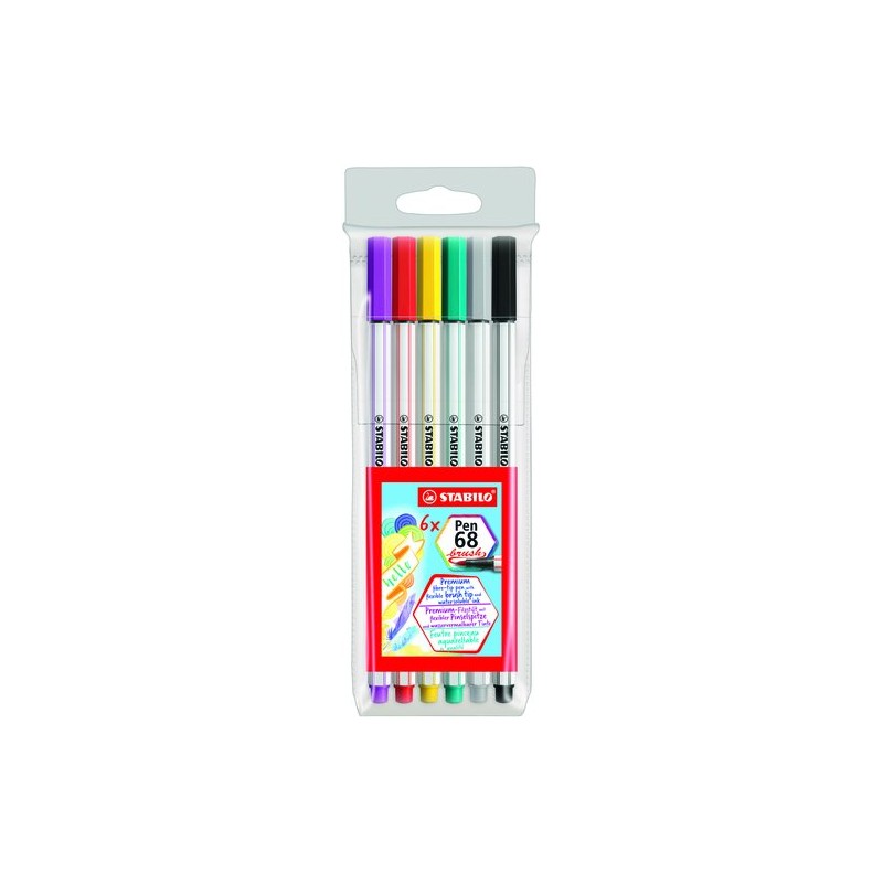 ROTUL-STABILO PEN 68 BRUSH BL-6