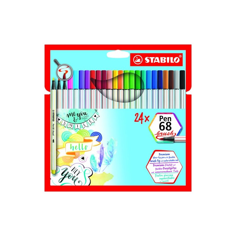 ROTUL-STABILO PEN 68 BRUSH CAJA 24