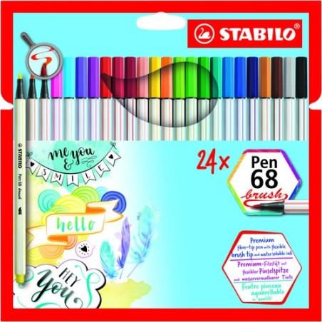 ROTUL-STABILO PEN 68 BRUSH CAJA 24