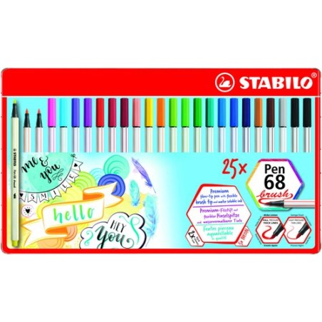 ROTUL-STABILO PEN 68 BRUSH CAJA 25