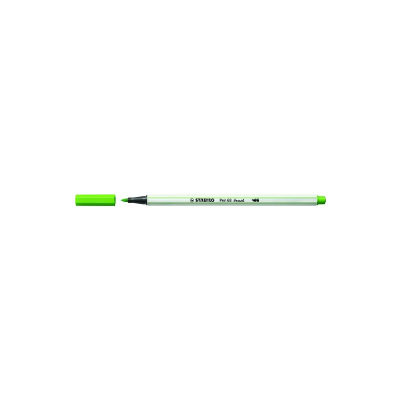 ROTUL-STABILO PEN 68 BRUSH VERDE HOJA
