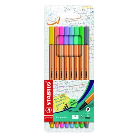 ROTUL-STABILO POINT 88 PASTEL EST- 8