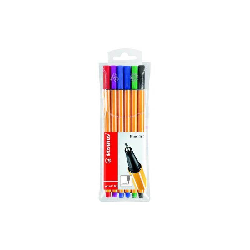 ROTUL-STABILO POINT 88 ESTUCHE 6