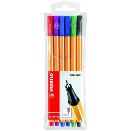 ROTUL-STABILO POINT 88 ESTUCHE 6