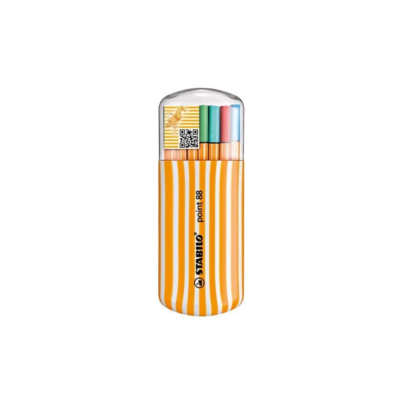 ROTUL-STABILO POINT 88 ESTUCHE 20 ZEBRUI