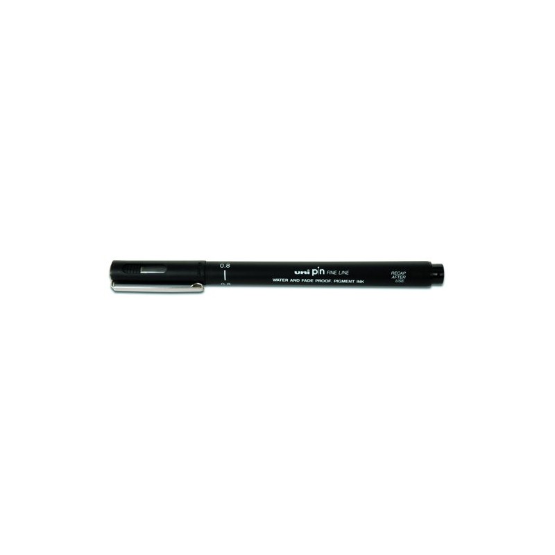 ROTUL-UNI PIN MANGA 0,8 mm NEGRO