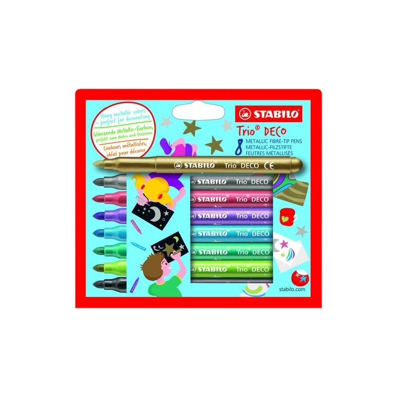 ROTUL-STABILO TRIO DECO 377 ESTUCHE 8