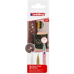ROTUL-EDDING 751 B-3 (blanco, oro y pla