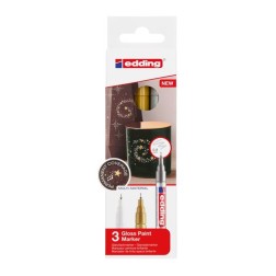 ROTUL-EDDING 780 B-3 (blanco, oro y pla