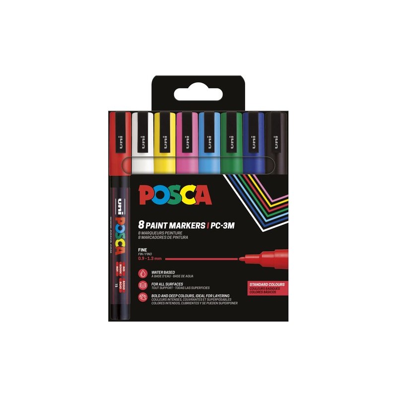 ROTUL-UNI-POSCA PC-3M BOLSA 8
