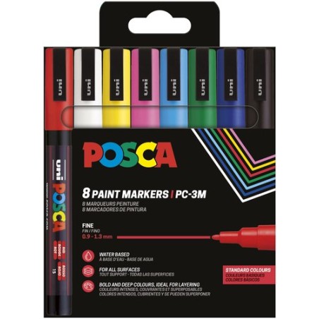 ROTUL-UNI-POSCA PC-3M BOLSA 8