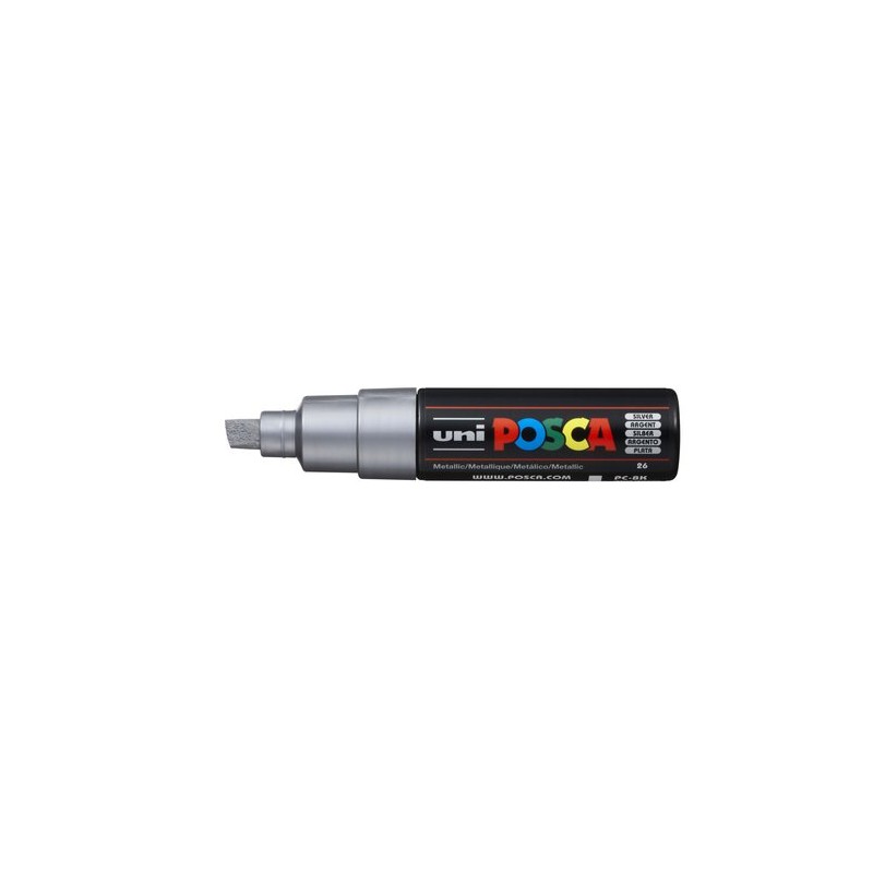 ROTUL-UNI-POSCA PC-8K PLATA METALICO