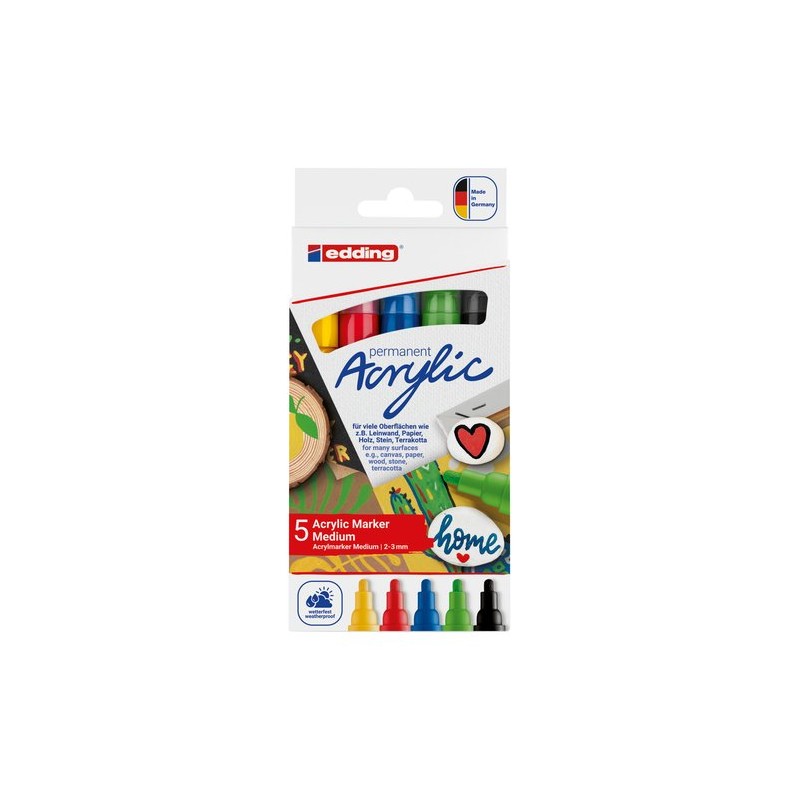 ROTUL-EDDING 5100 ACRYLIC BASICOS PACK 5 ROTUL-EDDING 5100 ACRYLIC BASICOS PACK 5