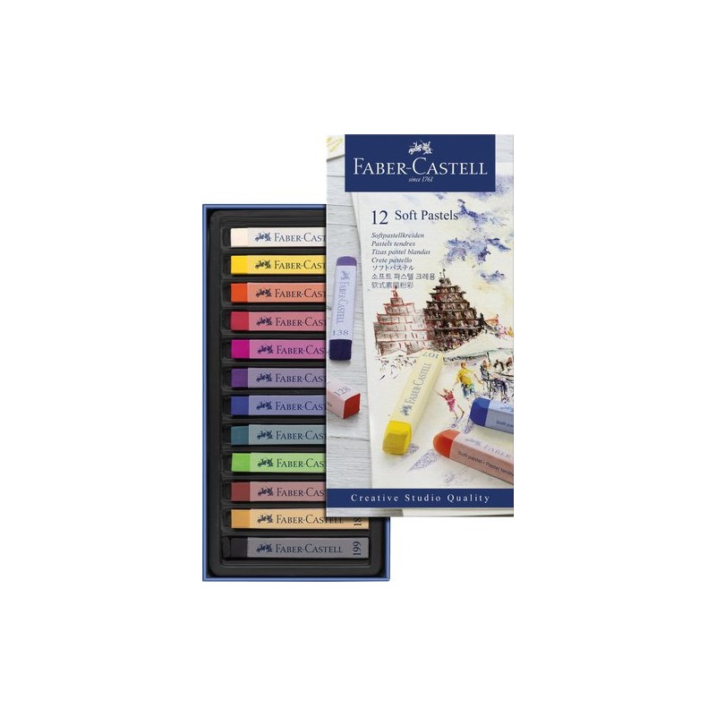 TIZA GOLDFABER PASTEL BLANDO CAJA de 12