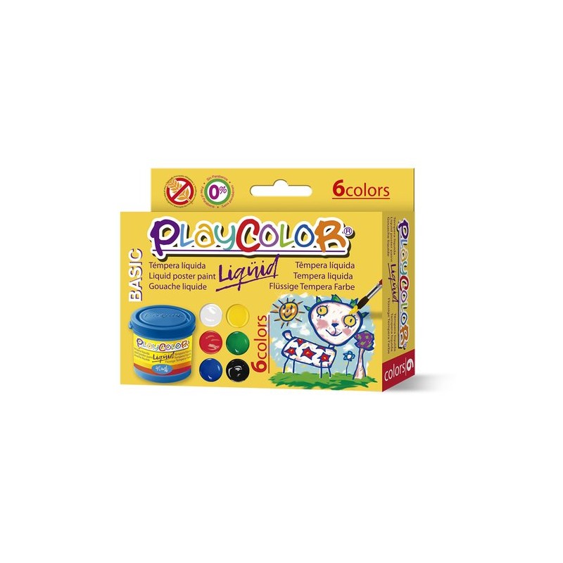 TEMPERA PLAYCOLOR 40 ml ESTUCHE 6