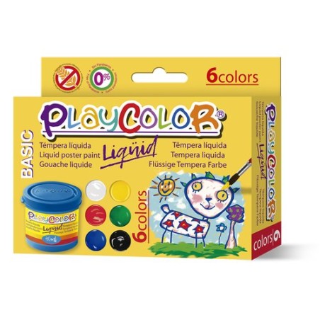 TEMPERA PLAYCOLOR 40 ml ESTUCHE 6