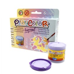 TEMPERA PLAYCOLOR 40ml PASTEL ESTUCHE 6