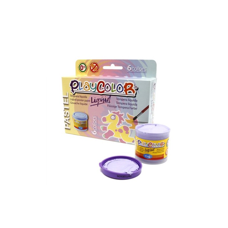 TEMPERA PLAYCOLOR 40ml PASTEL ESTUCHE 6