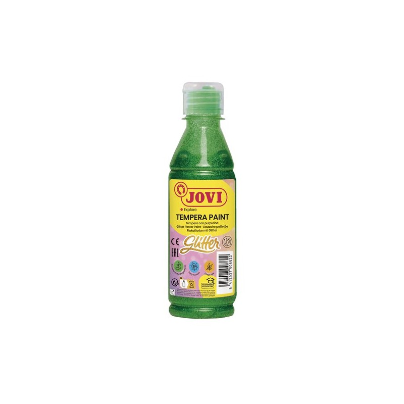 TEMPERA JOVI LIQ-GLITTER 250 ml VERDE