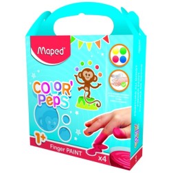 PINTURA DEDOS MAPED CAJA DE 4 SURT-