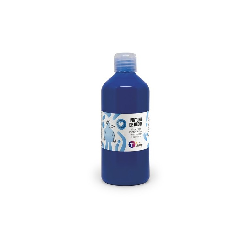 PINTURA DEDOS TCOLORS 500 ml CIAN