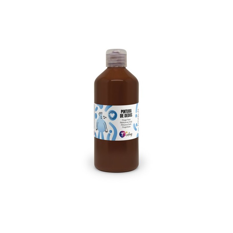 PINTURA DEDOS TCOLORS 500 ml MARRON