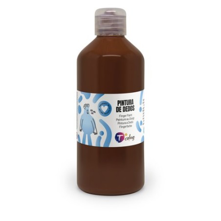 PINTURA DEDOS TCOLORS 500 ml MARRON