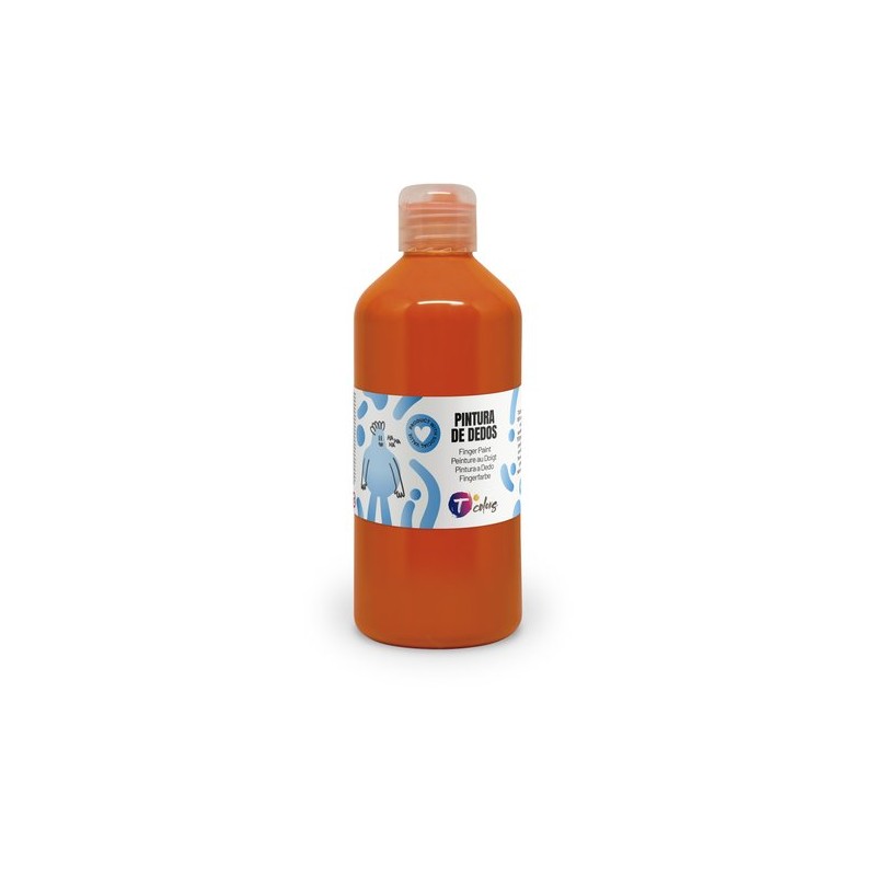 PINTURA DEDOS TCOLORS 500 ml NARANJA