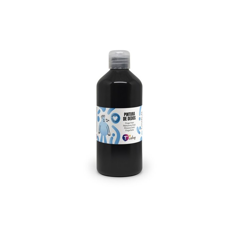 PINTURA DEDOS TCOLORS 500 ml NEGRO